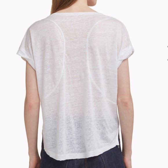 NWT rag & bone White Lottie Tee - Picture 2 of 6